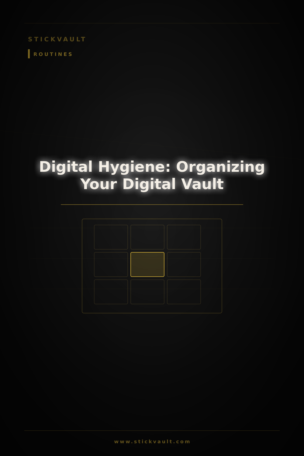 Digital Hygiene: Organizing Your Digital Vault
