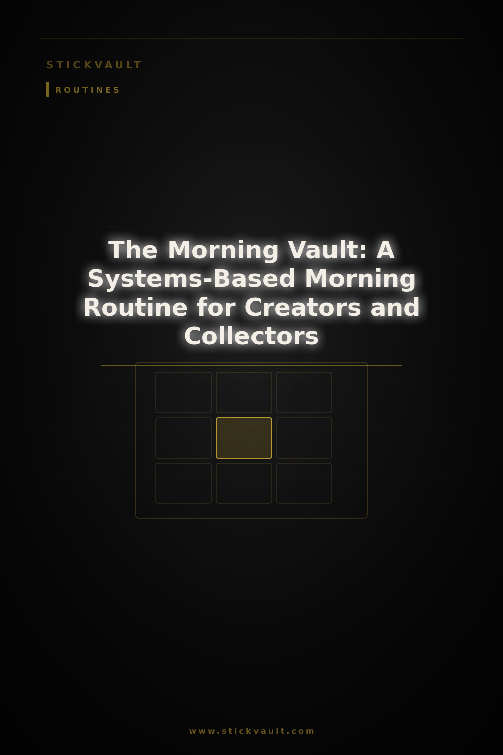 The Morning Vault: A Systems-Based Morning Routine for Creators and Collectors