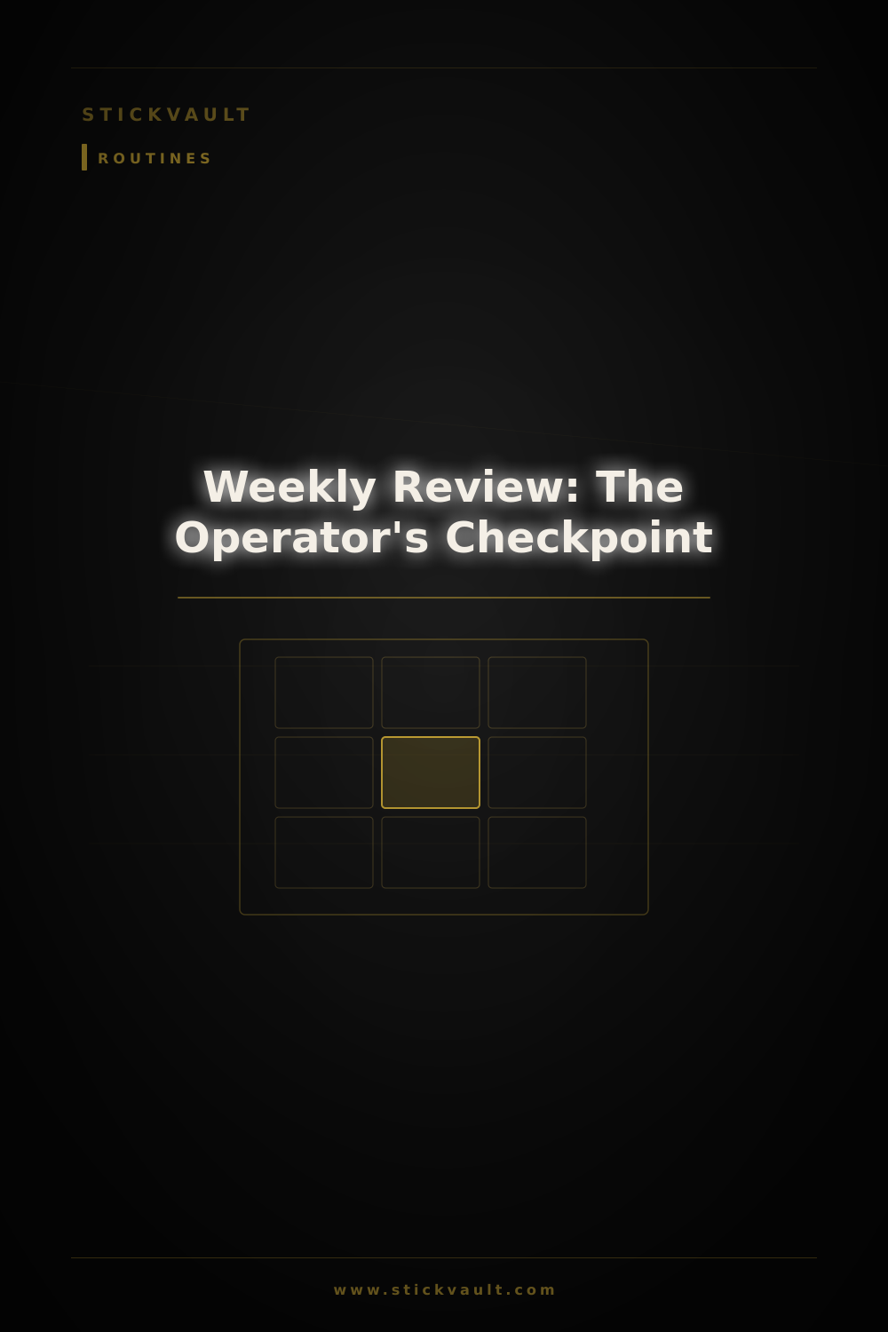 Weekly Review: The Operator's Checkpoint
